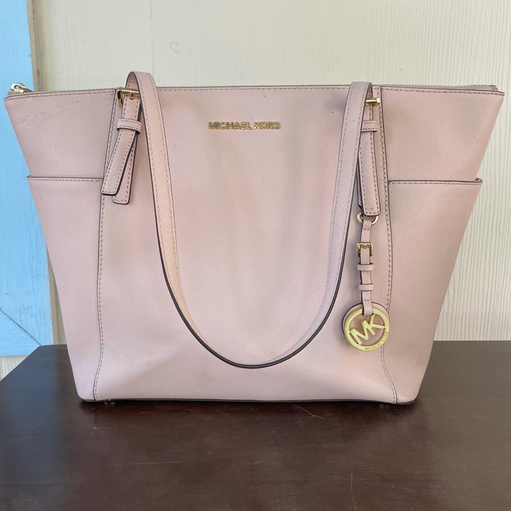 MICHAEL KORS Charlotte large leather top zip tote